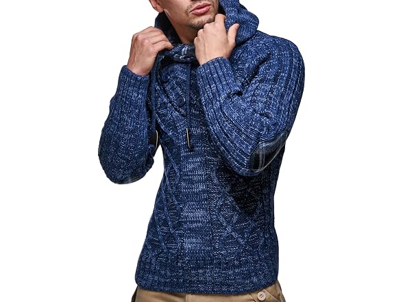 Leif Nelson Men's Knitted Hooded Sweater