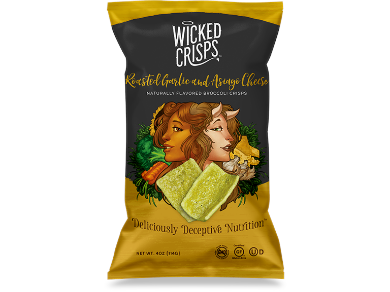(6 Pack) Wicked Crisps: Roasted Garlic & Asiago