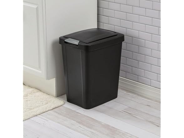 Sterilite 7.5 Gal. Black TouchTop Wastebasket