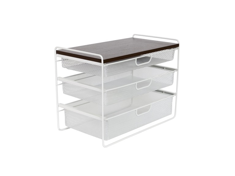 ORIGAMI CSS-WHTWLN NA Craft Desktop Organizer White/Walnut