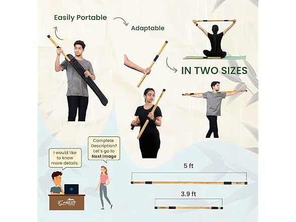 Bamboo Yoga Stick