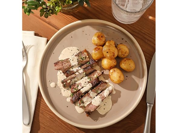 Gibson Elite - Made in Portugal - Port Gaia 10.2 Inch Dinner Plates Set of 4 
