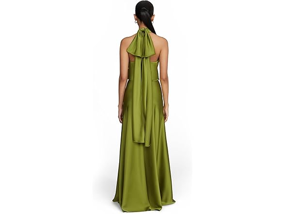 Wynn Gown in Charmeuse Moss Green