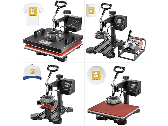 TOPDEEP 5-in-1 Heat Press Machine 15x15"