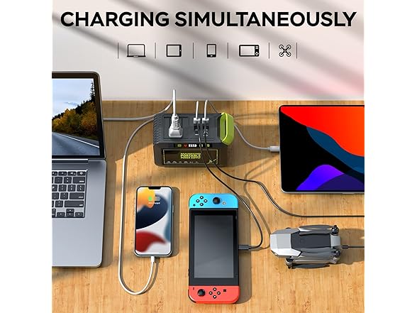 MARBERO Portable Power Station 88Wh Camping Lithium Battery Solar Generator Fast Charging with AC Outlet 120W Peak Power Bank(Solar Panel Optional) for Home Backup Outdoor Emergency RV Van Hunting (Open Box)