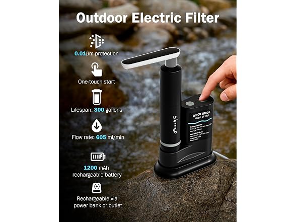 Frizzlife Electric Camping Water Filter