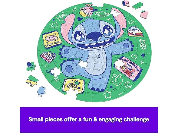Pouch Zipz Disney's Stitch Micro Puzzle in Collectible Vinyl Zippered Case