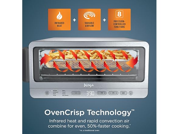 Ninja Flip Toaster Oven & Air Fryer, 8-in-1, S&D