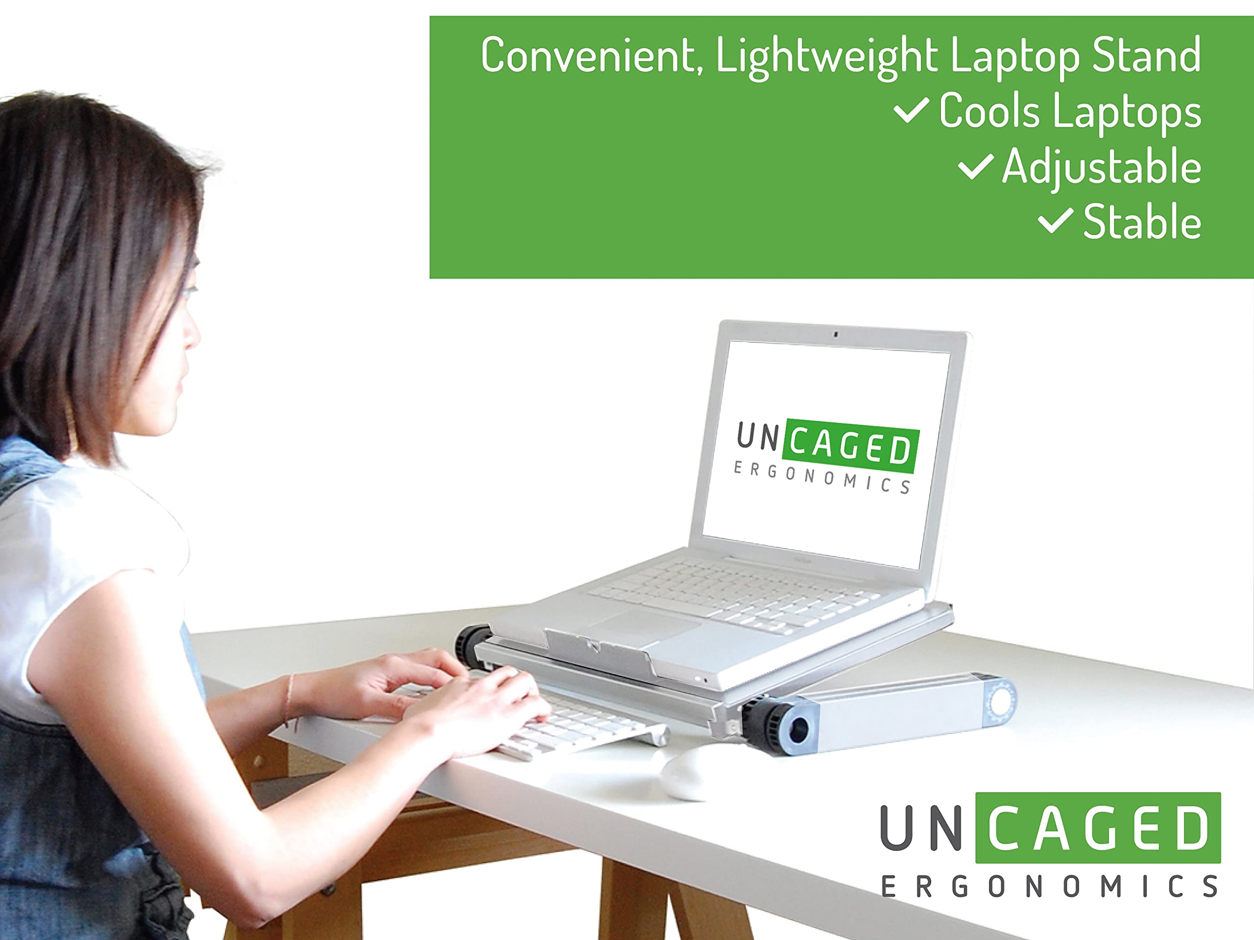 WorkEZ Light Laptop Stand Lap Desk Black - Gallery 16