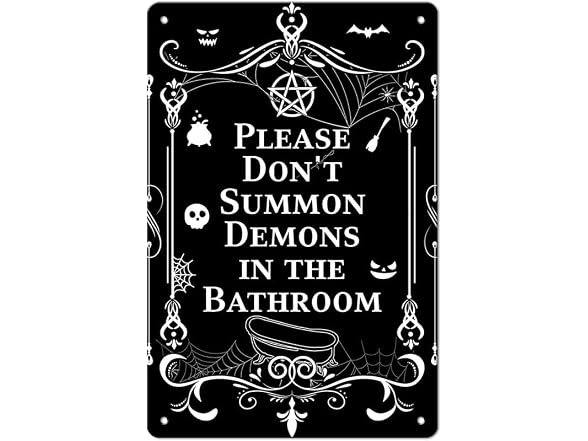 EYSL Metal Tin Sign Bathroom Sign, Bathroom Signs