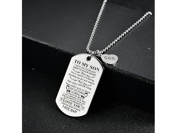 NOVQY To My Son from Dad Necklace