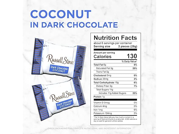 Russell Stover Dark Choc Coconut Gift Ba