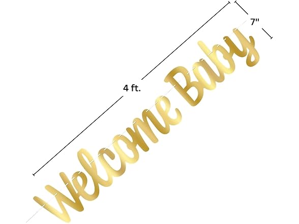 Beistle Welcome Baby Foil Streamer