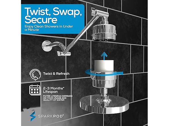6" Rain Shower Head With 23-Stage Filter