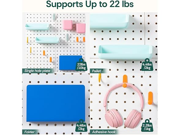 EVRY CO. Pegboard Organizer Kit 4-Pack
