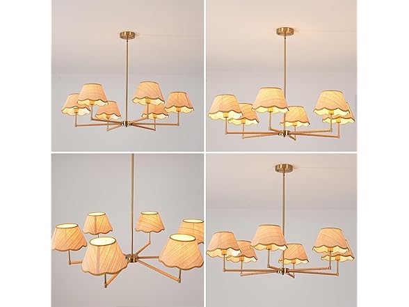 Augesten Boho Rattan Chandelier