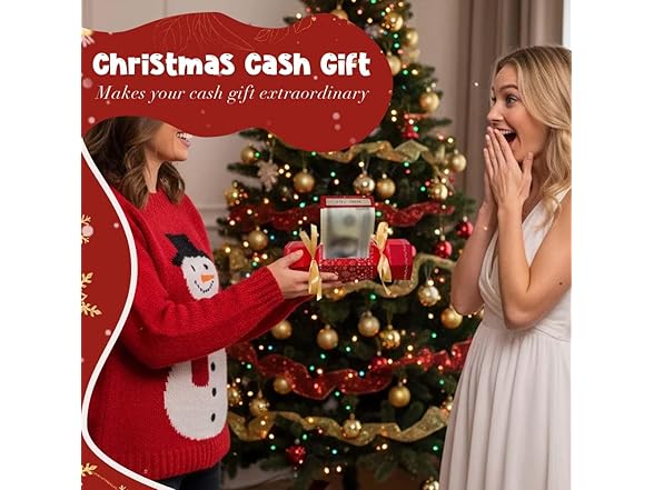 4PCS Christmas Surprise Money Pull Pouch