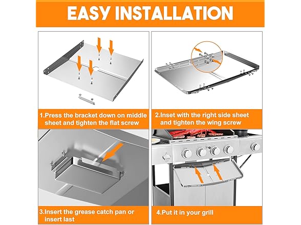 KOSGHO Grill Grease Tray Set, XL