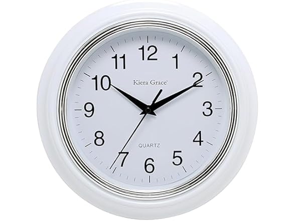Kiera Grace Aster Round Wall Clock, 10" x 10"
