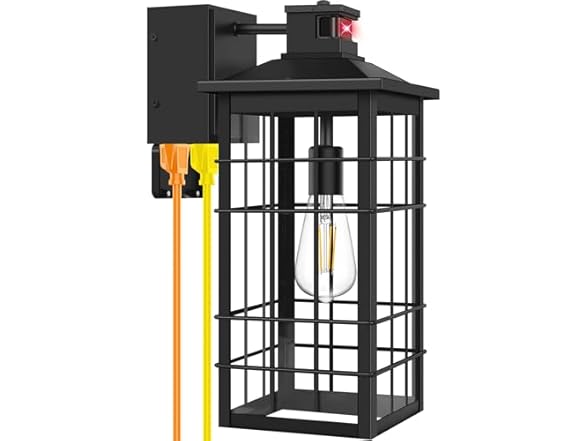 Kondras 18inch Porch Light with GFCI Outlets