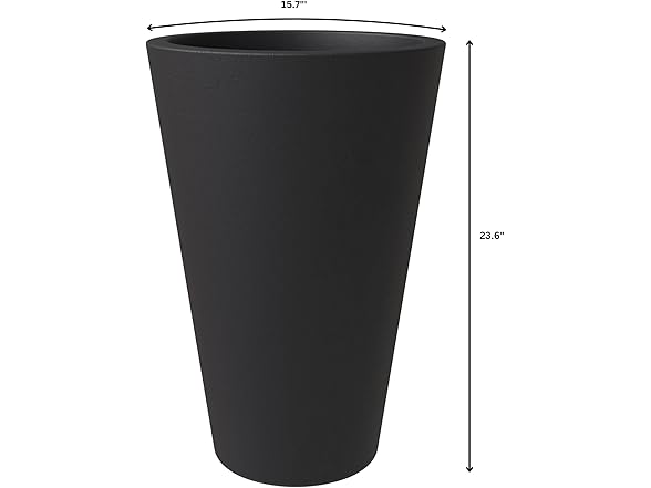 LeisureMod PP24BL Pebble Planter, 24"