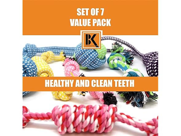 BK PRODUCTS LLC 7 Dog Chew Toys Made