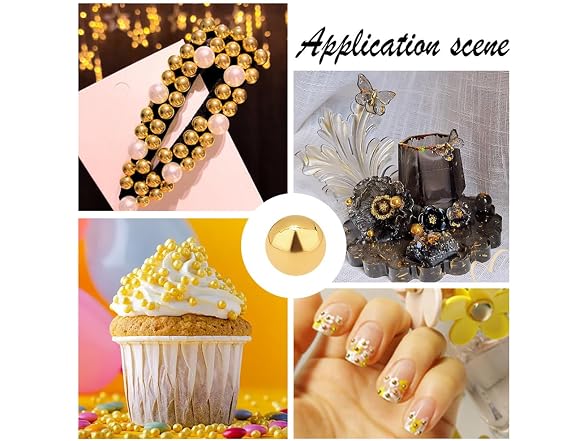 OLYCRAFT 2400Pcs 4mm Mini Golden Pearl Beads - Gallery 6