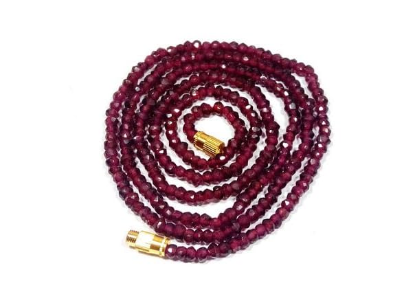 Natural Indian Garnet Beads Necklace