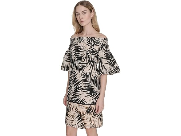 Vince Camuto Women (2) Half Sleeve Off Neck Dress