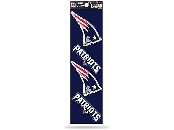 New England Patriots Quad Sticker Sheet