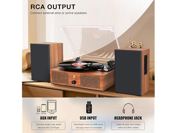 Vinyl Record Player Turntable with