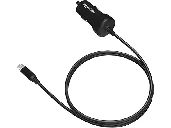 AmazonBasics 3FT 12W Lightning Car Charger