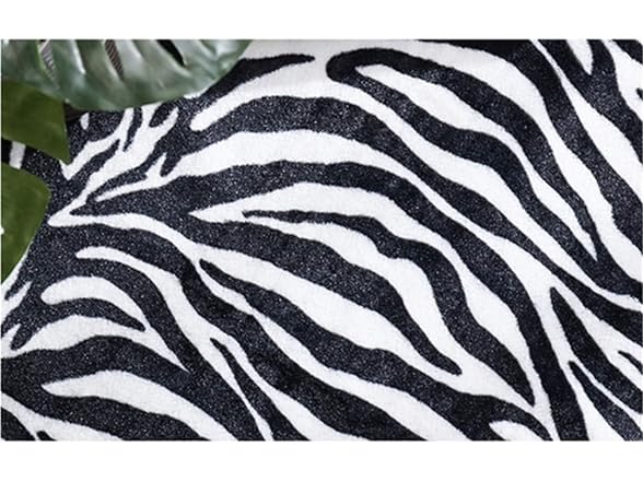 Faux Zebra Print Area Rug