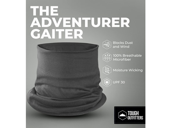 Tough Headband Neck Gaiter, Dark Gray