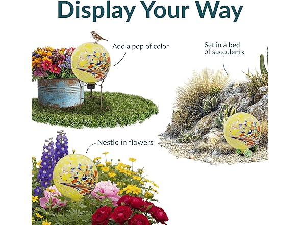 Sunnydaze 10-Inch Gazing Ball for Garden Set of 2