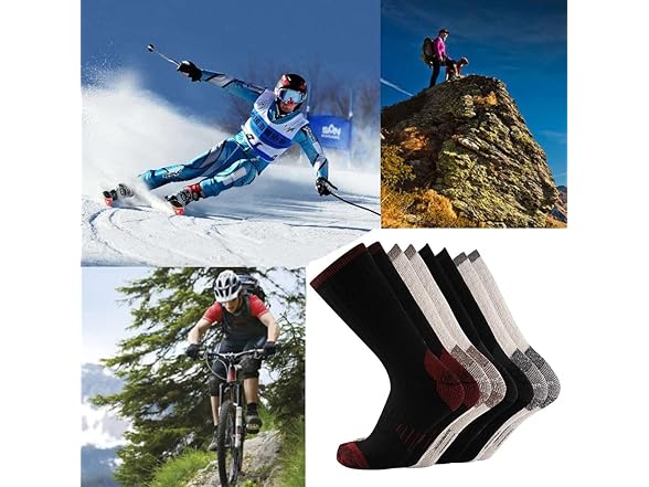 NEVSNEV Men's Crew Socks 3-Pairs