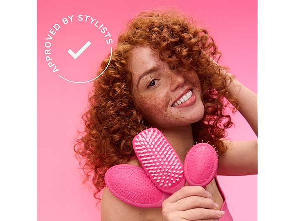 Wet Brush Mini Detangler Hair Brush, Peach