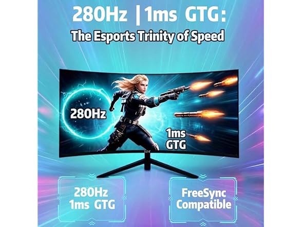 27" Curved Gaming Monitor 280hz
