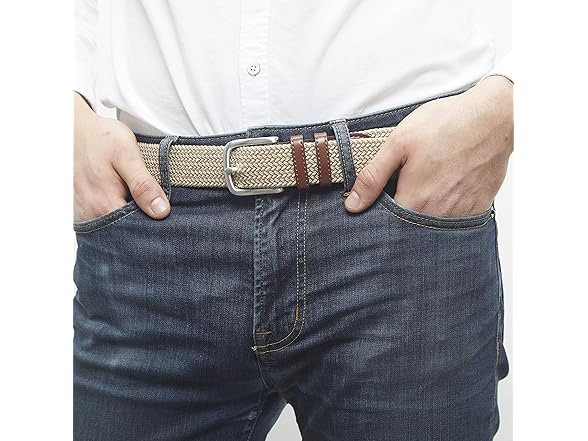 Amazon Essentials Mens Stretch Woven Braid Belt