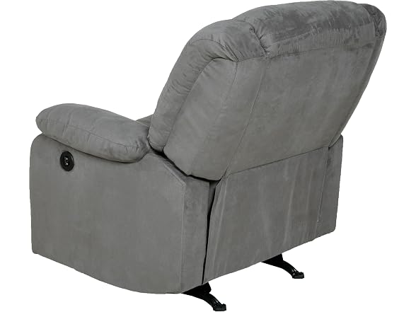 Relaxzen Massaging Rocker Recliner, Gray