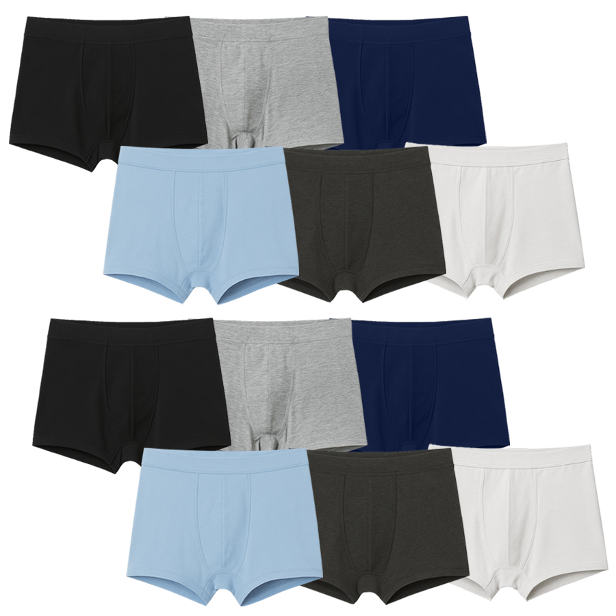6-12Pk Asst Cotton Stretch Boxer Briefs - Gallery 6