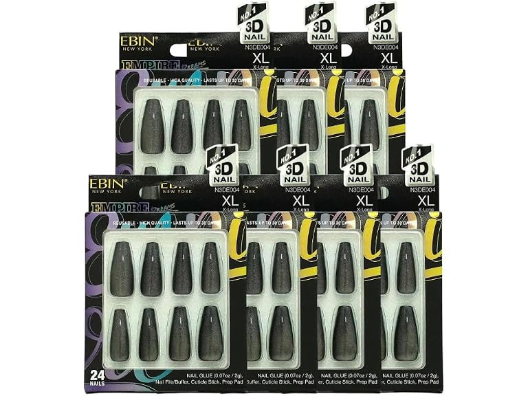 Ebin Mystic Nails Blue and Gold 0.13 oz Set