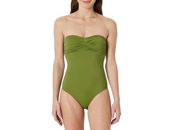 Amazon Essentials Women Bandeau One Piece Swimsuit