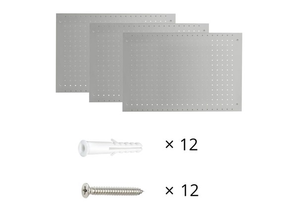 LUGO 62 PC Pegboard Wall Organizer Kit 24"x16"