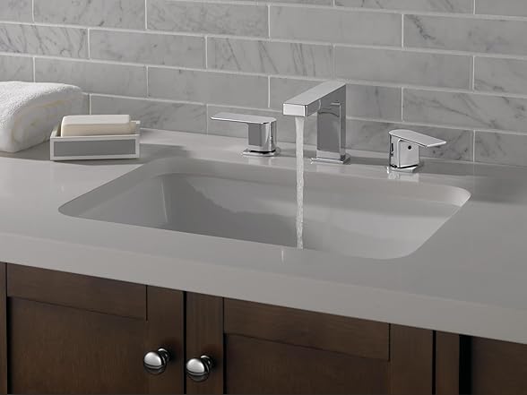 Widespread Two Handle Bathroom Faucet, 3 Hole