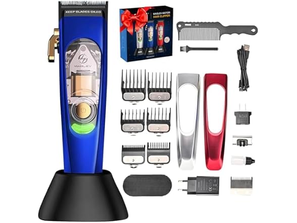 Professional Hair Clippers for Men, Blue