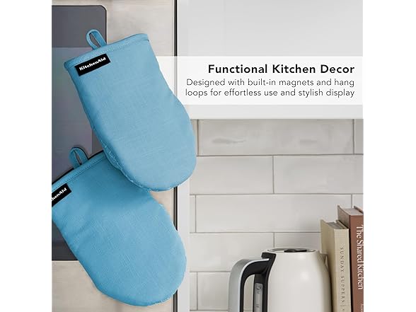 KITCHENAID Oven Mitts 2 Pack-Blue Velvet