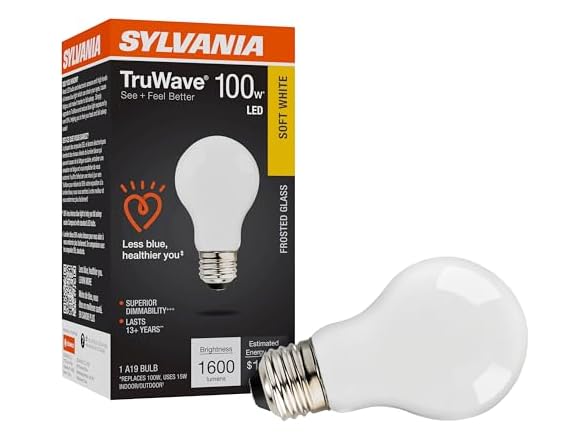 LEDVANCE Sylvania LED TruWave Natural Series A19 Light Bulb