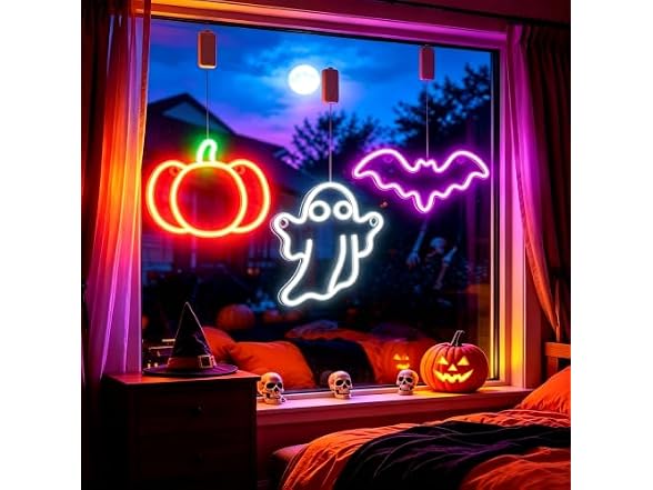 Brisum 3 Pack Halloween Window Lights