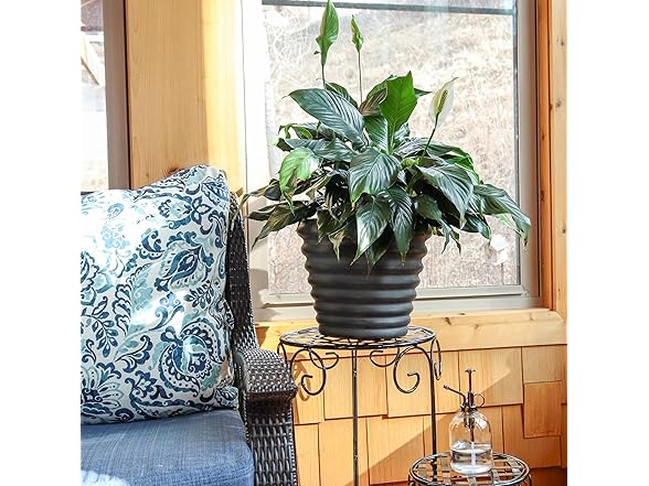 Sunnydaze Molly 12.5" Metal Outdoor Plant Pot Set